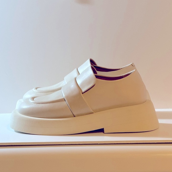 Marsell Musone chunky sole Loafers Mocassino Pelle Vitello Cream White NWT 38 - Picture 2 of 7